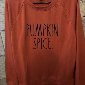 Rae Dunn Pumpkin Spice Sweatshirt - Orange
